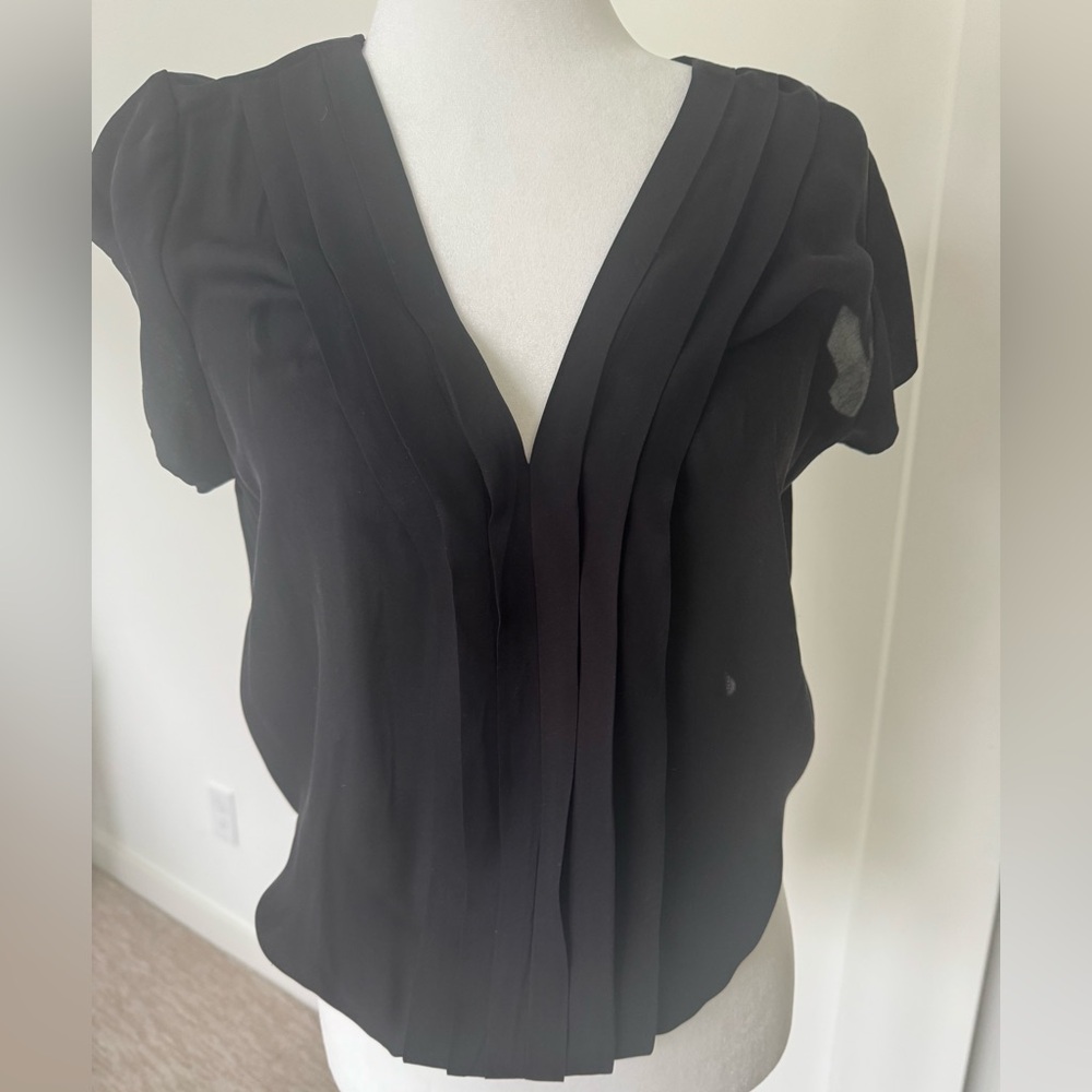 Joie Elegant Black V-Neck Blouse